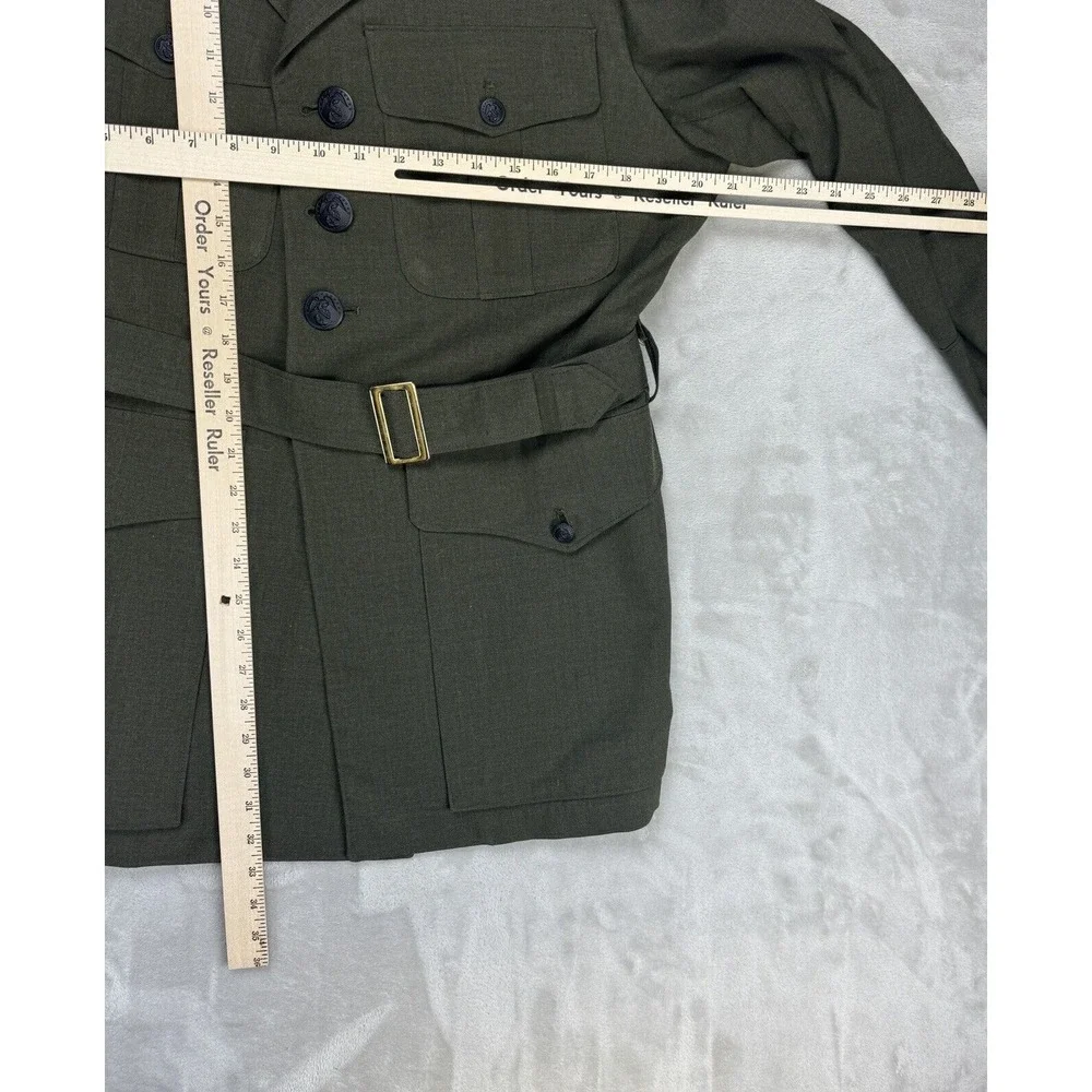 Vtg 70s Vietnam War Era Uniform Mens Wool Blend‎ Tropical Military Coat Trouser